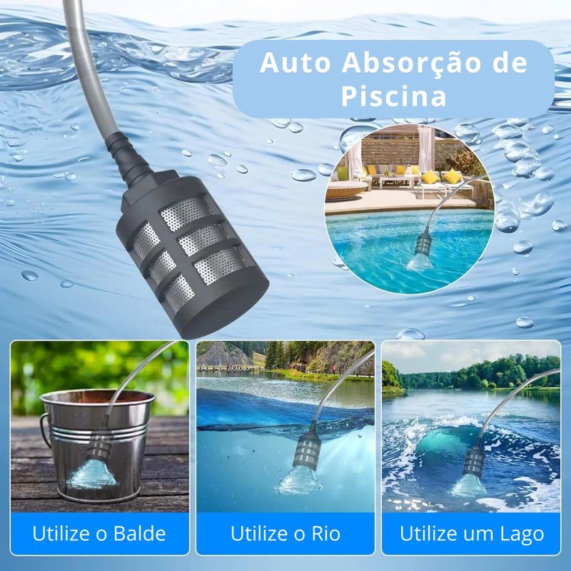 Lavadora de Alta Pressão 200W com Pistola de Água e Gerador de Espuma - 50Bar, Bateria de 15000mAh, Ideal para Carros e Uso Doméstico