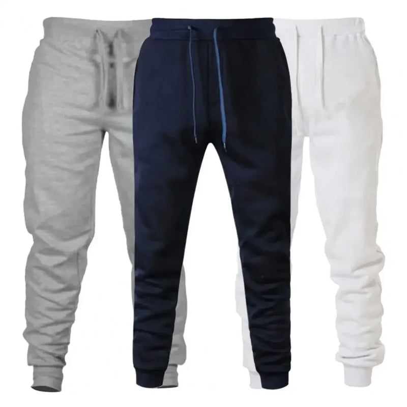 Calça Longa Masculina de Moda com Estampa, Fleece para Outono e Inverno, Casual e Confortável para Esportes e Lazer