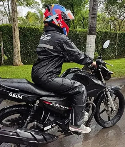 Capa de chuva para motociclista de nylon com tecnologia leve e impermeável durável