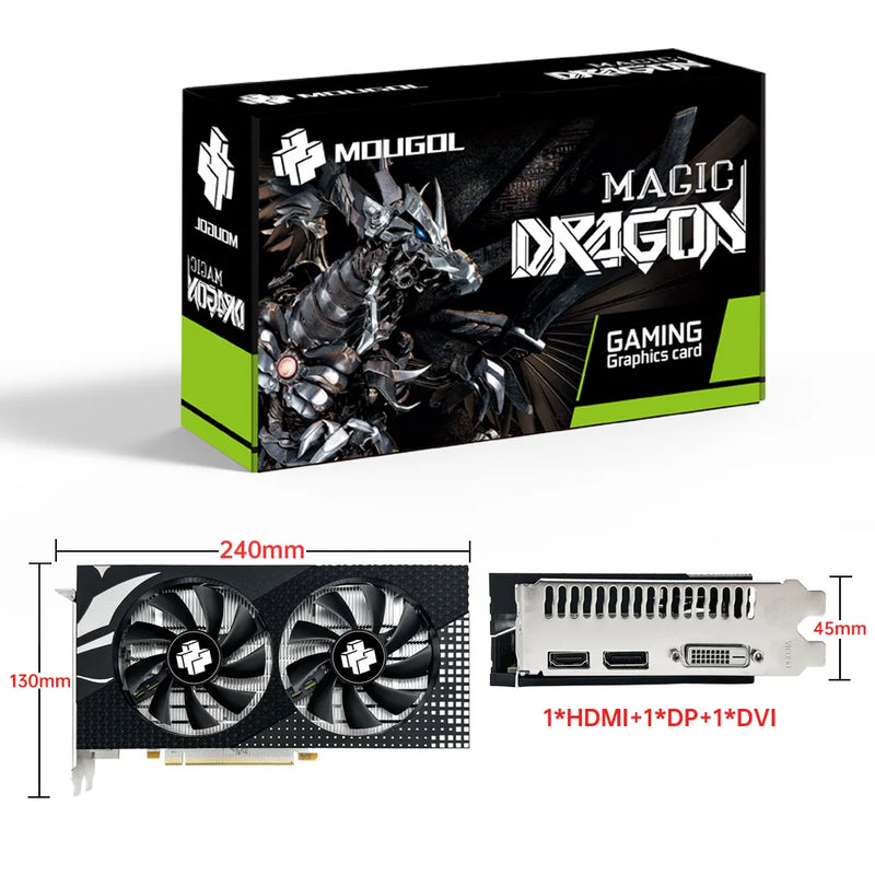 Placa de Vídeo MOUGOL AMD Radeon RX580 8GB GDDR5 - 256 Bits