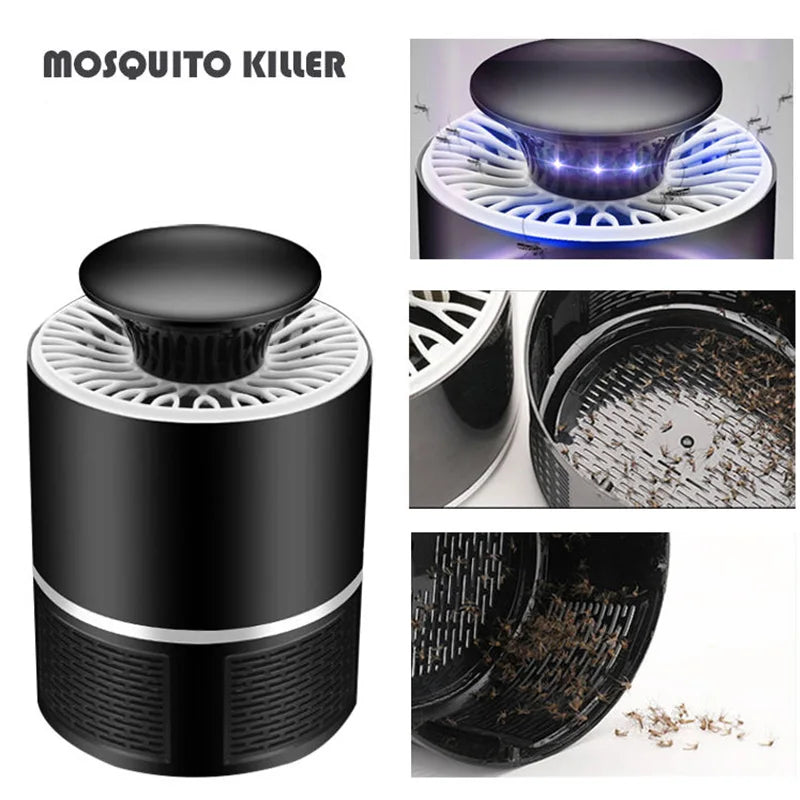 Armadilha Elétrica Portátil Contra Mosquitos – Armadilha Inteligente com USB e Luz Repelente