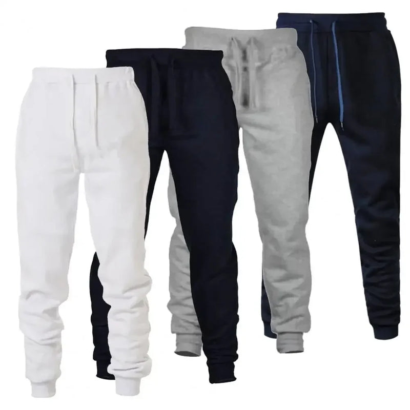 Calça Longa Masculina de Moda com Estampa, Fleece para Outono e Inverno, Casual e Confortável para Esportes e Lazer