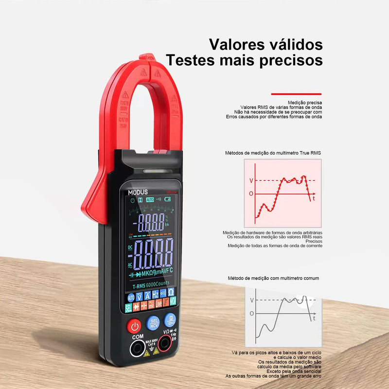 AC/DC Multimeter Pliers Amperimeter Clamp Digital Current 6000 Counts 400A Professional Digital Multimeter