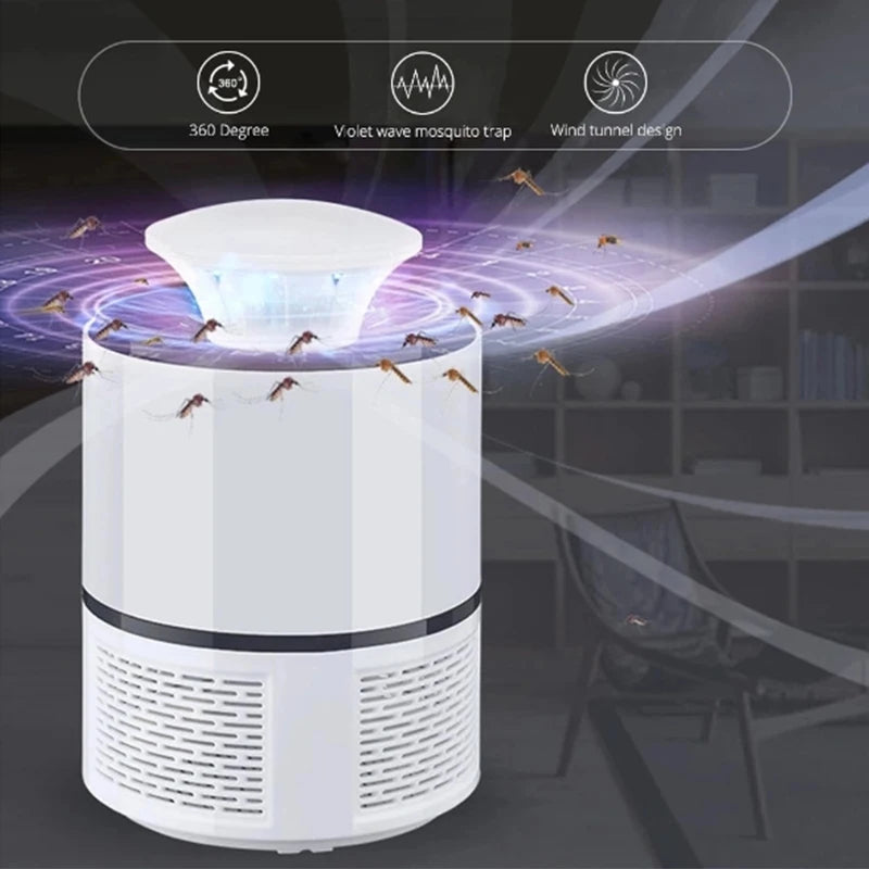 Armadilha Elétrica Portátil Contra Mosquitos – Armadilha Inteligente com USB e Luz Repelente