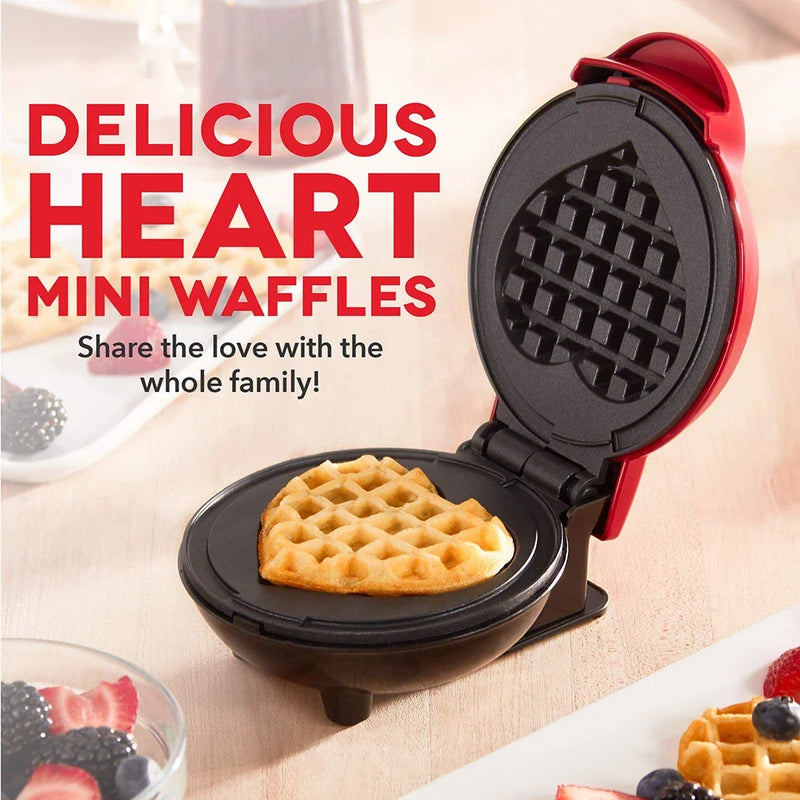 Mini Máquina Elétrica de Waffles - Forno de Bolo de Ovo e Máquina de Eggette para Café da Manhã (110V/220V)